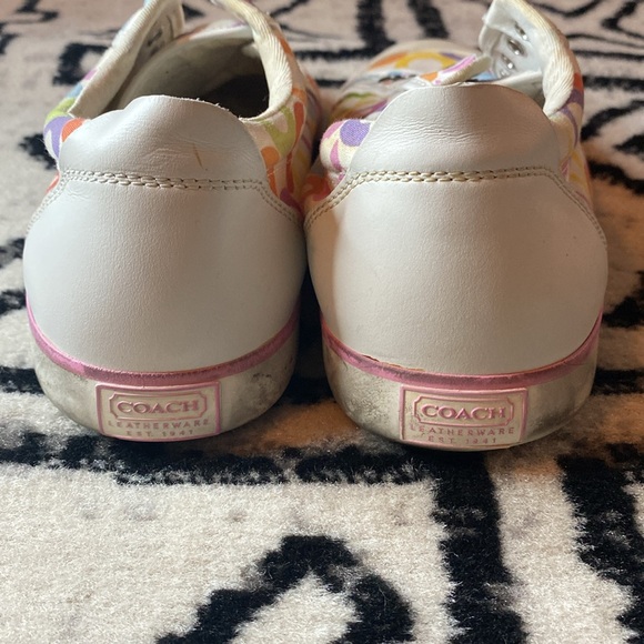 Coach Barrett Signature C Rainbow Sneakers Sz 9 - Picture 3 of 6